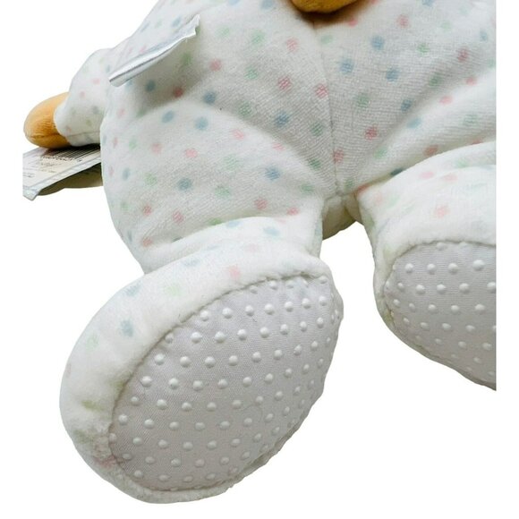 Prestige Baby Brown Bear Footie Pajamas Rattle Pastel Polka Dots Tags 11 inch - Picture 5 of 10